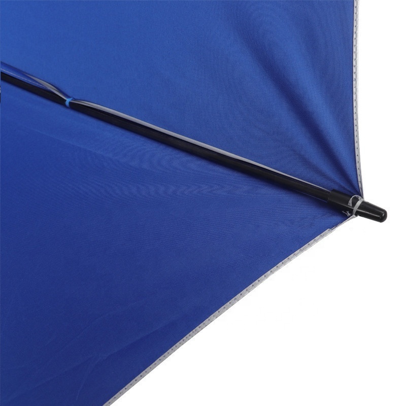 High quality customized windproof Rain straight fiber shaft double layer golf umbrella