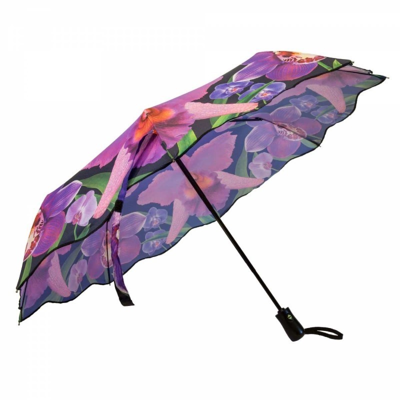 21 inch Ladies fashion beautiful flower full printing folding umbrella