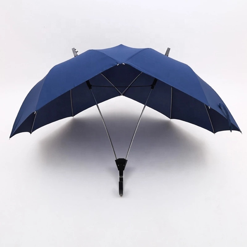 Manual Opening Double Shaft Personalized Couple 2 Person Umbrella, Two-proson Sombrillas