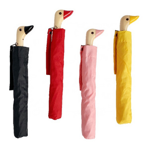 2 folding Lovely Fancy Multi-color Animal Bird Duck Handle Umbrella