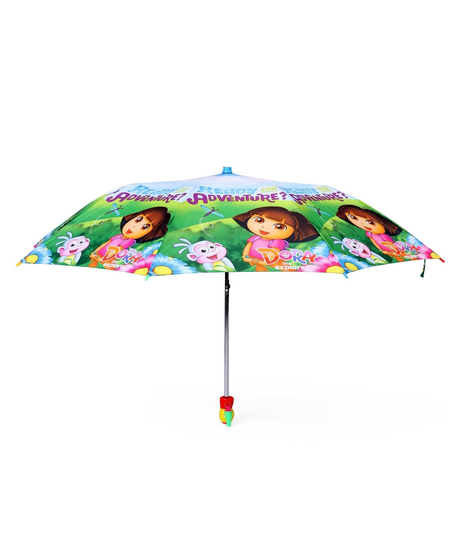 High Quality Wholesale Cheap Smallest Animal Eco Child Print Cartoon Cute Three Folding Rain Gear Kid Umbrella with Whistle