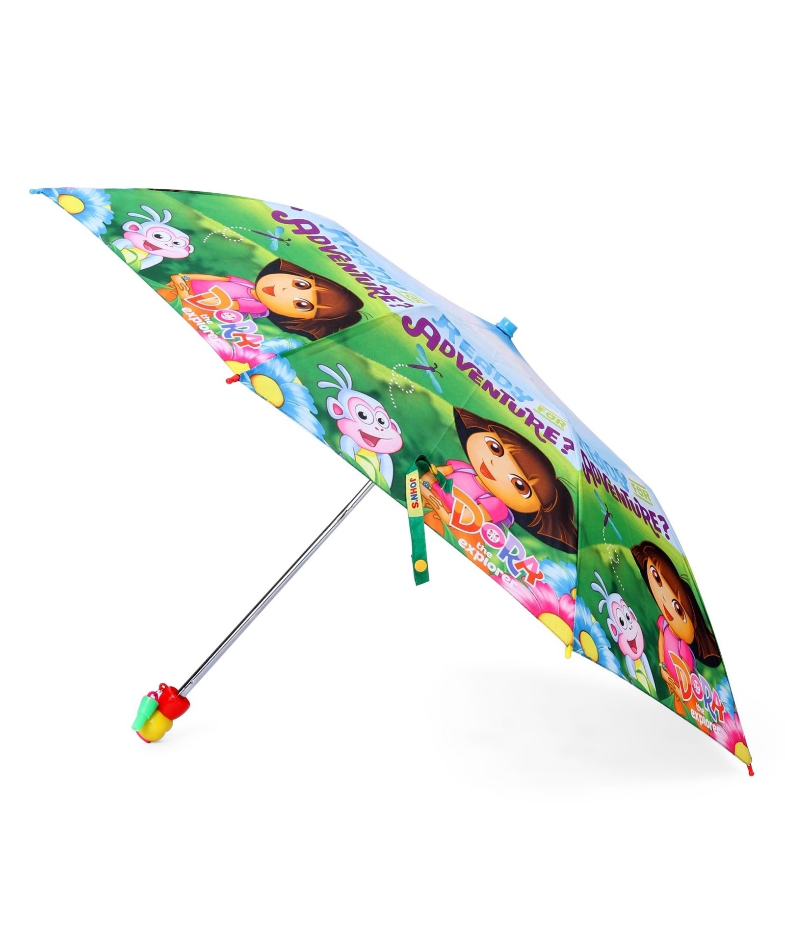 High Quality Wholesale Cheap Smallest Animal Eco Child Print Cartoon Cute Three Folding Rain Gear Kid Umbrella with Whistle