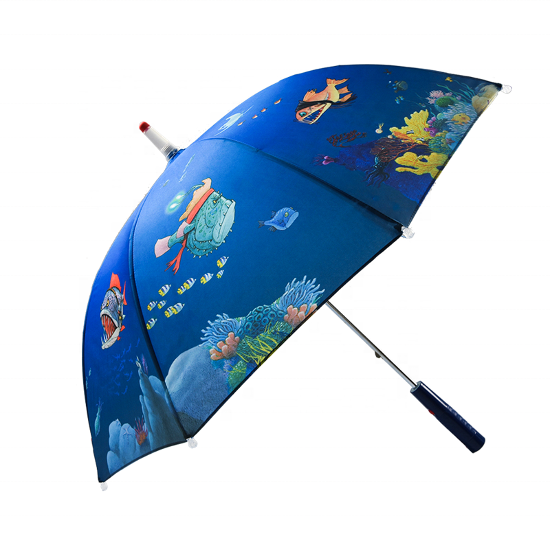 OEM Logo Mini Windproof Cute Kid Child's LED Promotion Umbrella With Custom Logo, Wearable Umbrella for Child with Light