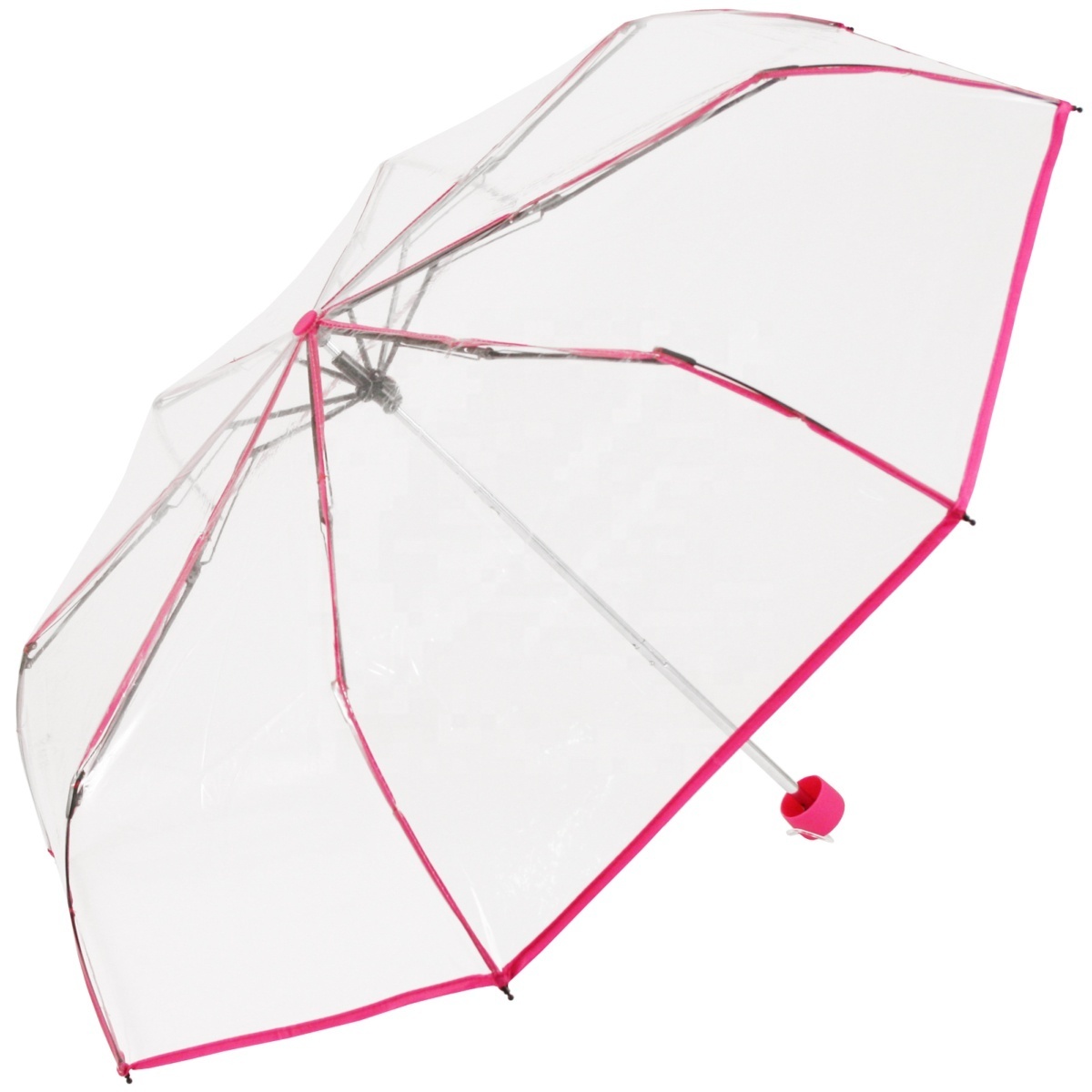 Compact Ultra Small Stylish Blank 8 Rib Portable Windproof Transparent Mini Pocket Rain 5 Folding Umbrella for Woman