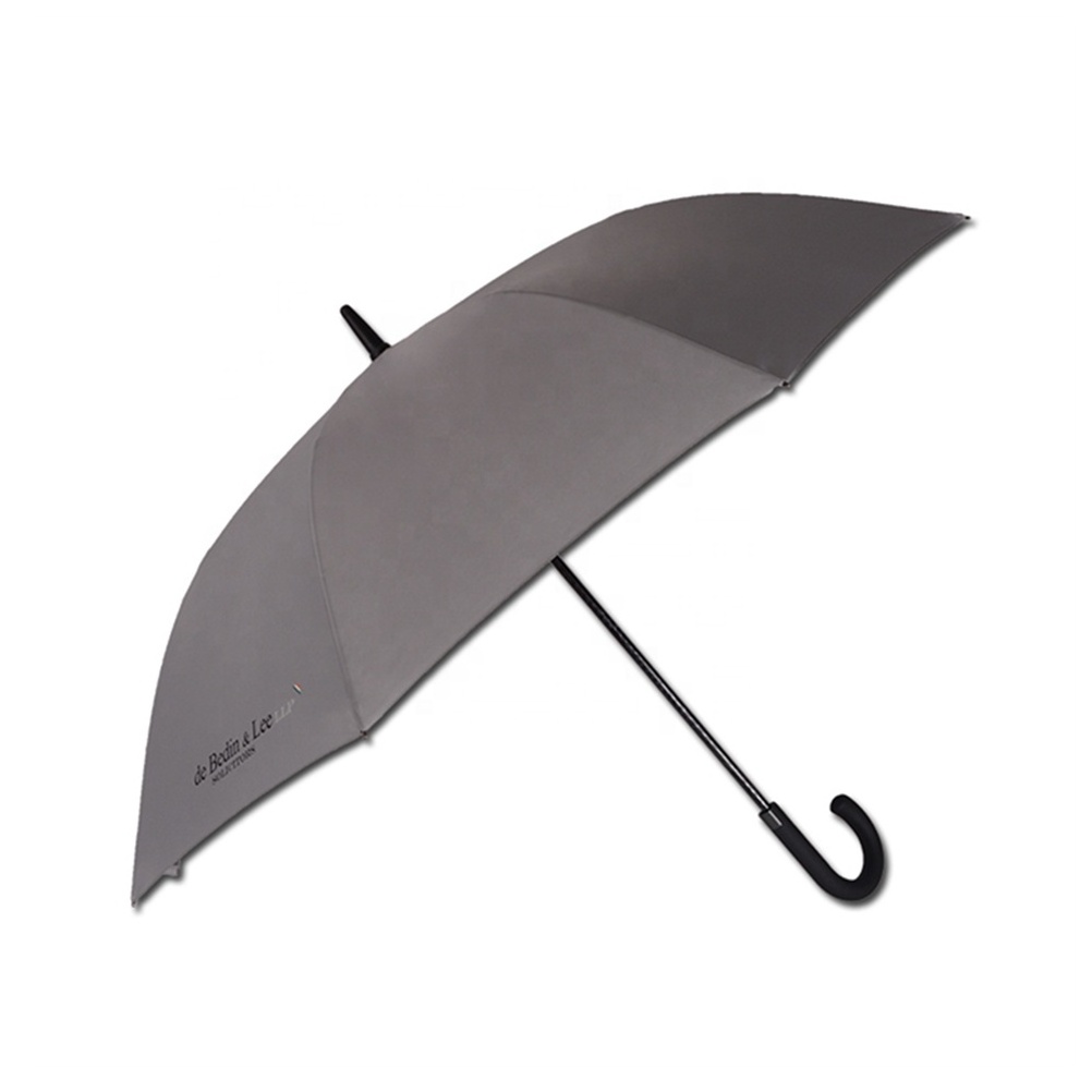 High Quality Luxury Club Rain Umbrella Lightweight Carbon Fiber Shaft Fiberglass Frame Hook Handle Straight Golf Umbrella