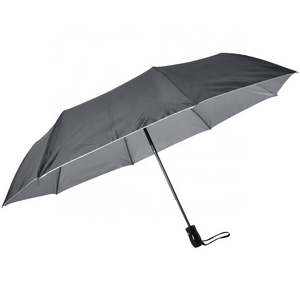 High Quality Lightweight Waterproof 25inch extra big Windproof Promotion Auto Opening Grey Manual Close 3 Foldable Umbrella