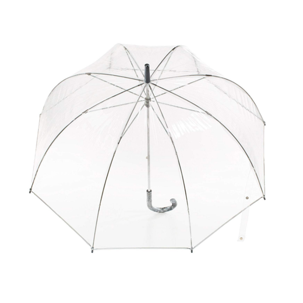 holographic wholesale large adult windproof transparent clear white  domed 60 cm gift mushroom rain umbrella