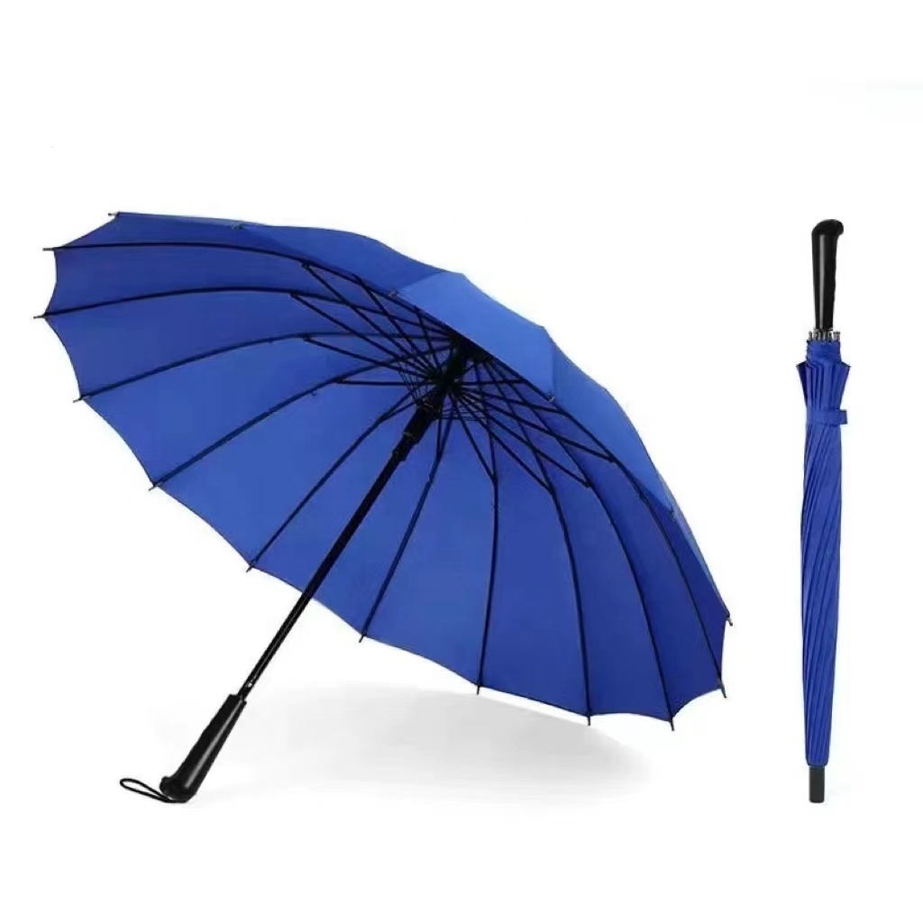 Wholesale Customized Logo  23 inch Manual Opening Plastic Handle Rain Straight Golf Umbrella