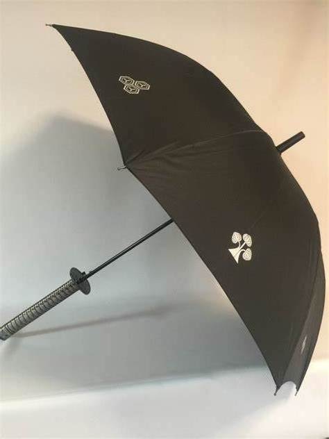 Creative fashional style Japanese black samurai sword shape handle umbrella