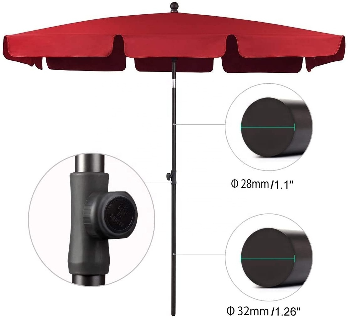 7feet*7feet UV Prevent Sun Auminum/Steel Deck Outdoor Patio Promotion Parasol Umbrella, Umbrella for Garden