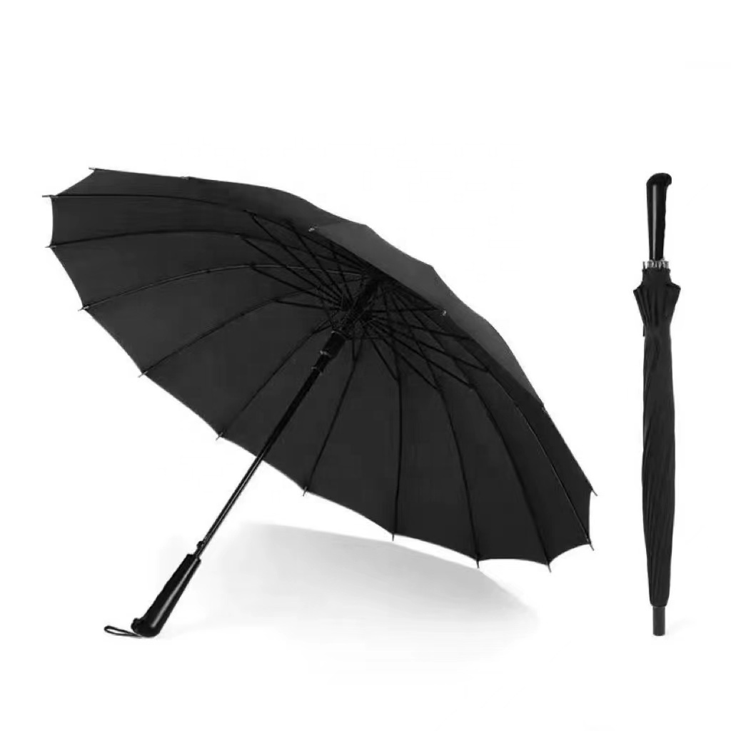 Wholesale Customized Logo  23 inch Manual Opening Plastic Handle Rain Straight Golf Umbrella