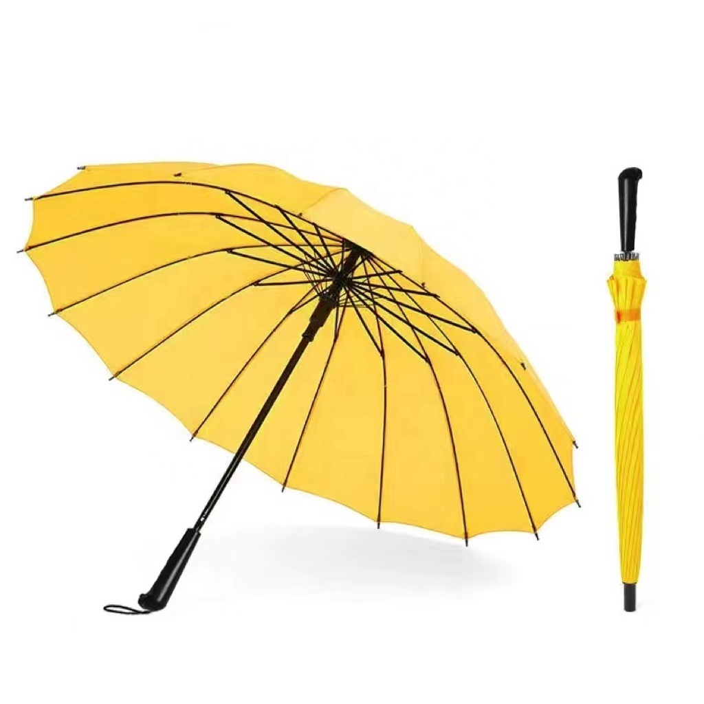 Wholesale Customized Logo  23 inch Manual Opening Plastic Handle Rain Straight Golf Umbrella