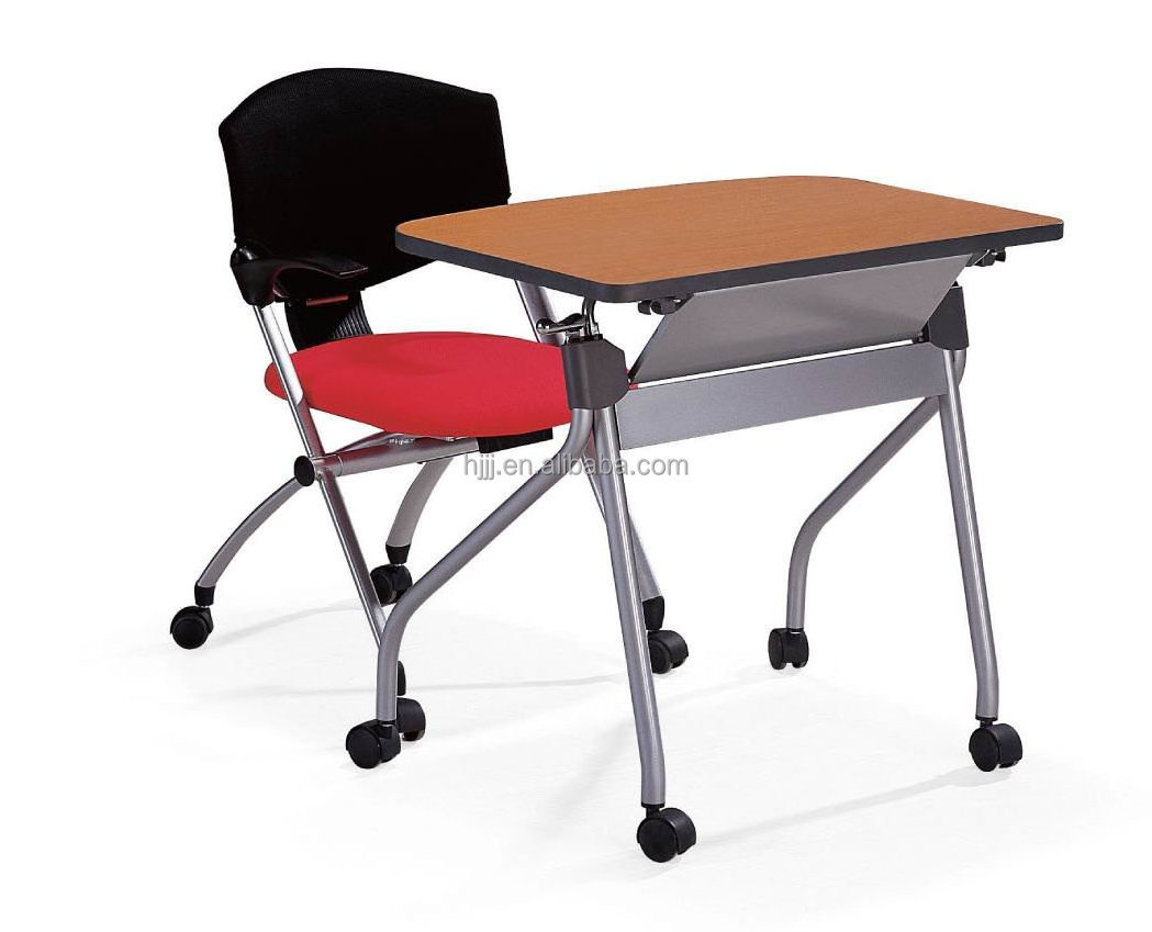 Office School Adjustable Table Student Desk With Casters HJJ3A