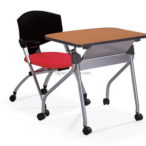 Office School Adjustable Table Student Desk With Casters HJJ3A