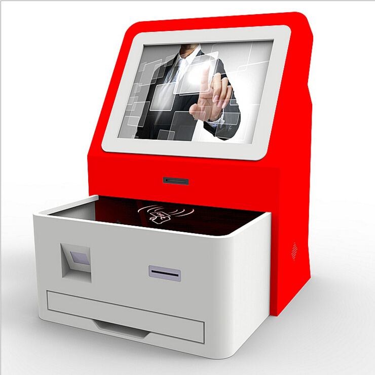 21.5 inch Facial Recognition Restaurant Kiosk Self Ordering Cafeteria Kiosk Bill Payment Kiosk Cash Dispenser