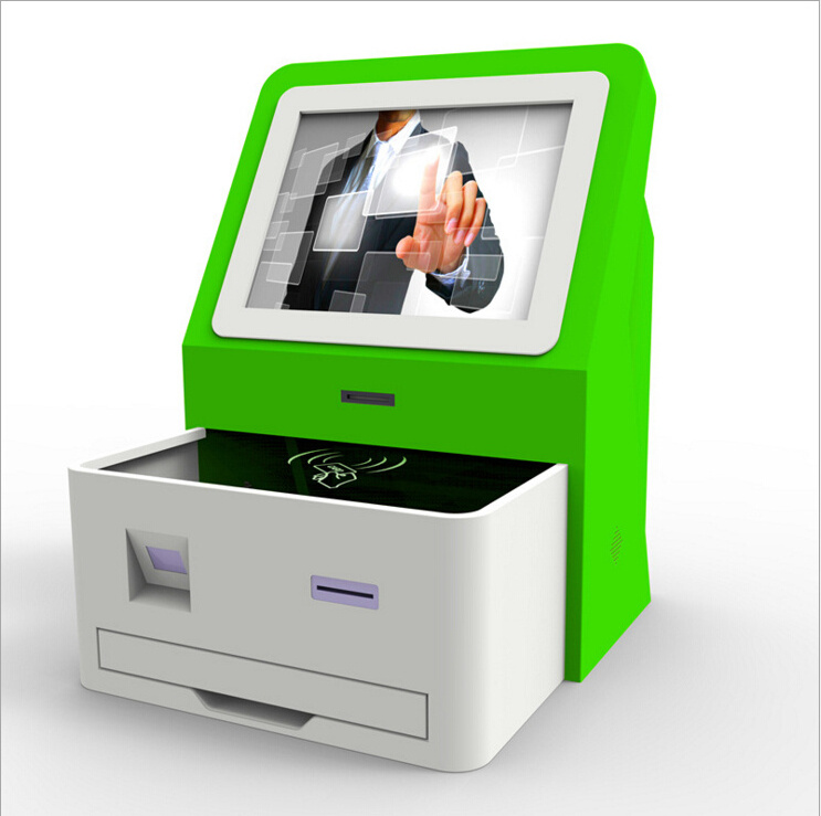 21.5 inch Facial Recognition Restaurant Kiosk Self Ordering Cafeteria Kiosk Bill Payment Kiosk Cash Dispenser