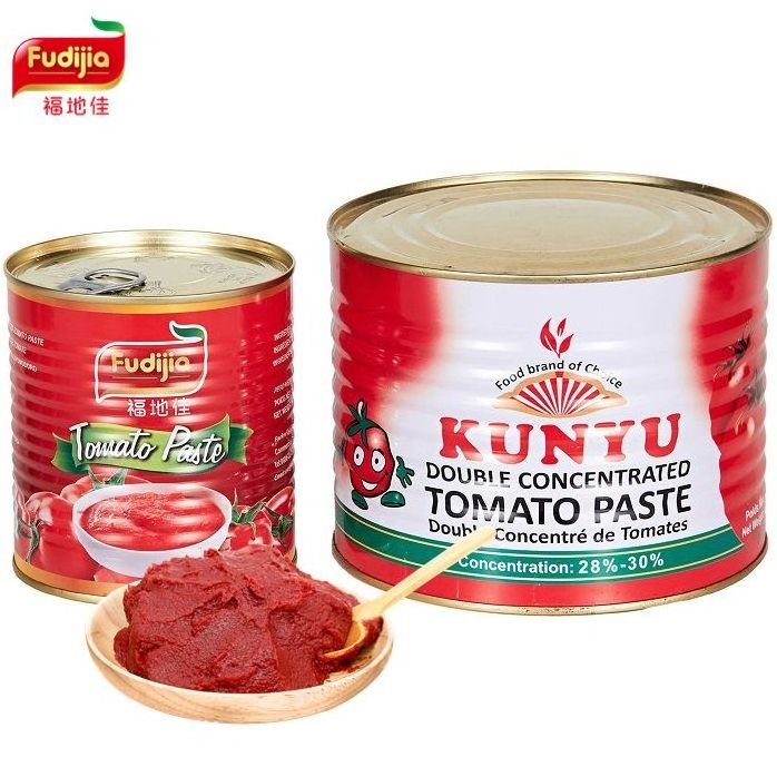 Factory easy open tomato paste in drum brix 36-38 28-30 22-28% tin tomato paste 2200g 400g 850g 3000g ketchup