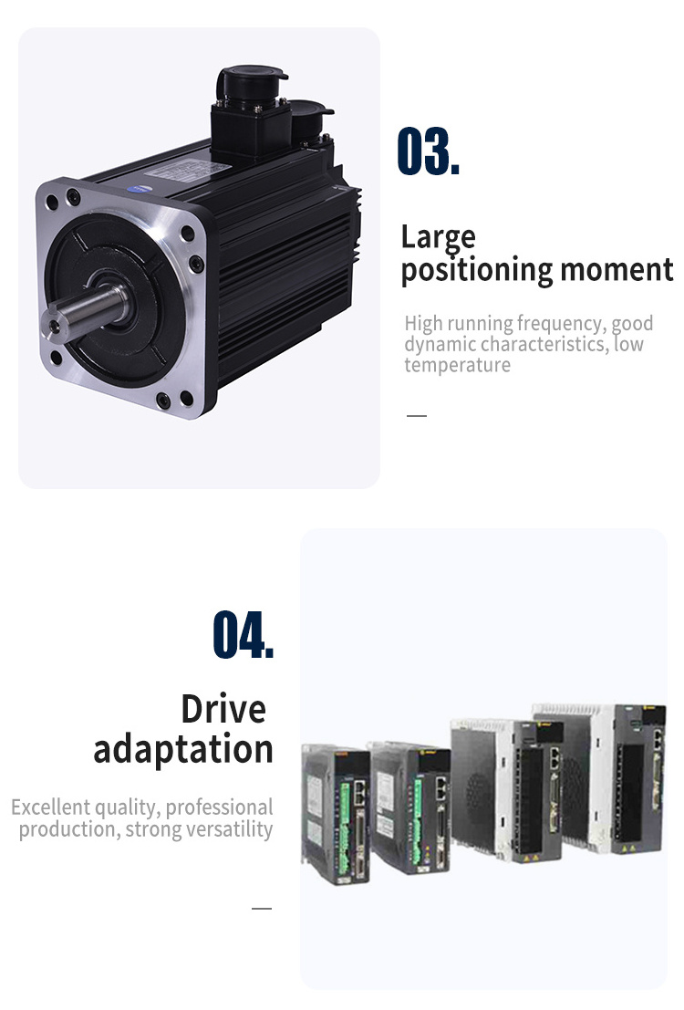 Industrial Servo Motor AC Motor 220V 4N.M-22N.M 15NM AC Sewing Machine Servo Motor Driver For CNC