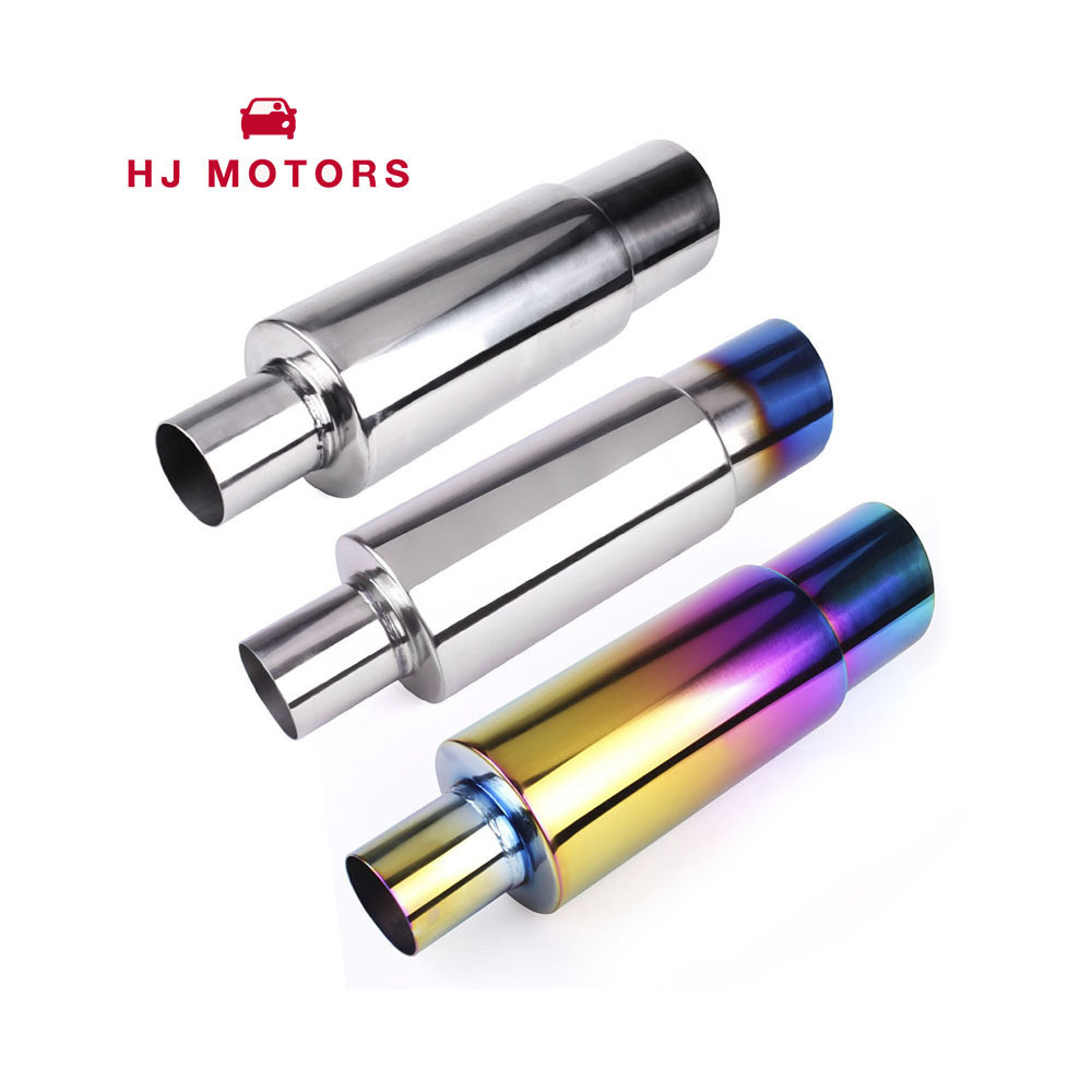 Grilled Universal Car Exhaust Mufflers Stainless Steel Muffler Exhaust Pipe Racing Tip Exhaust Titanium Mufflers for Cars