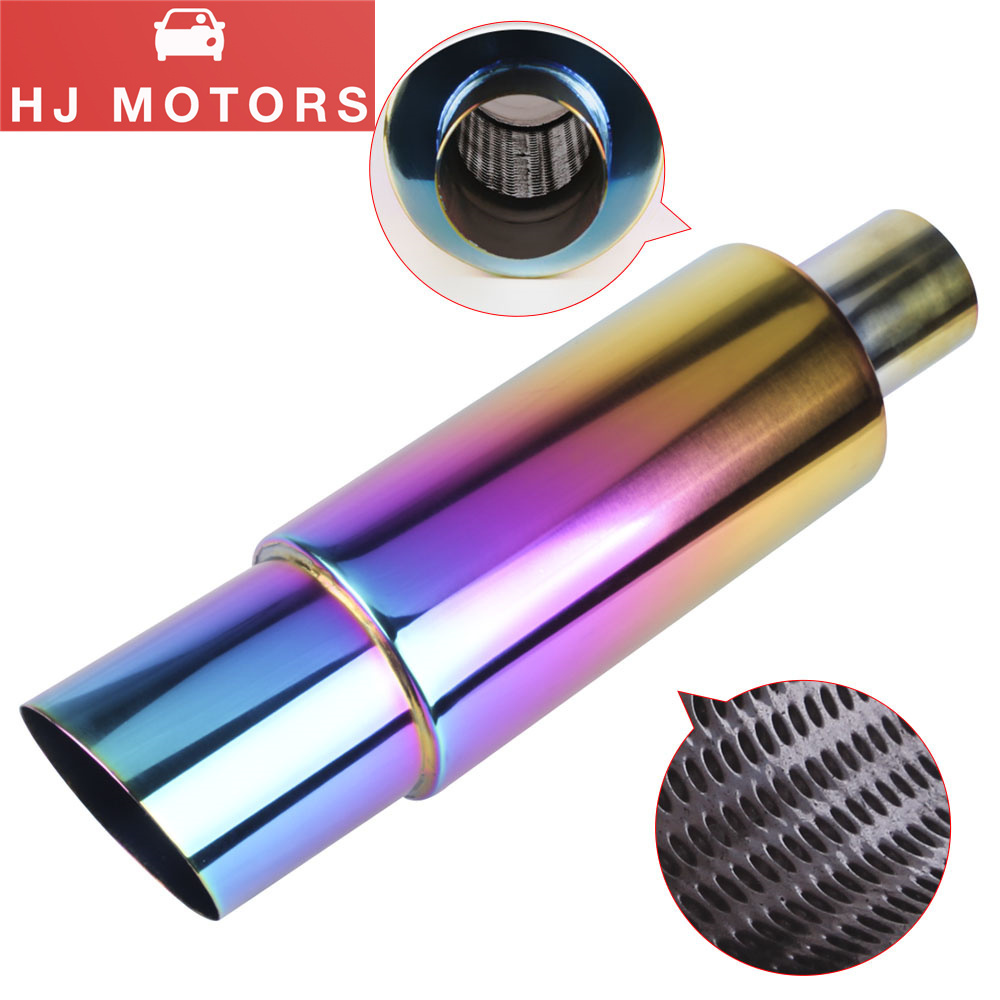 Grilled Universal Car Exhaust Mufflers Stainless Steel Muffler Exhaust Pipe Racing Tip Exhaust Titanium Mufflers for Cars