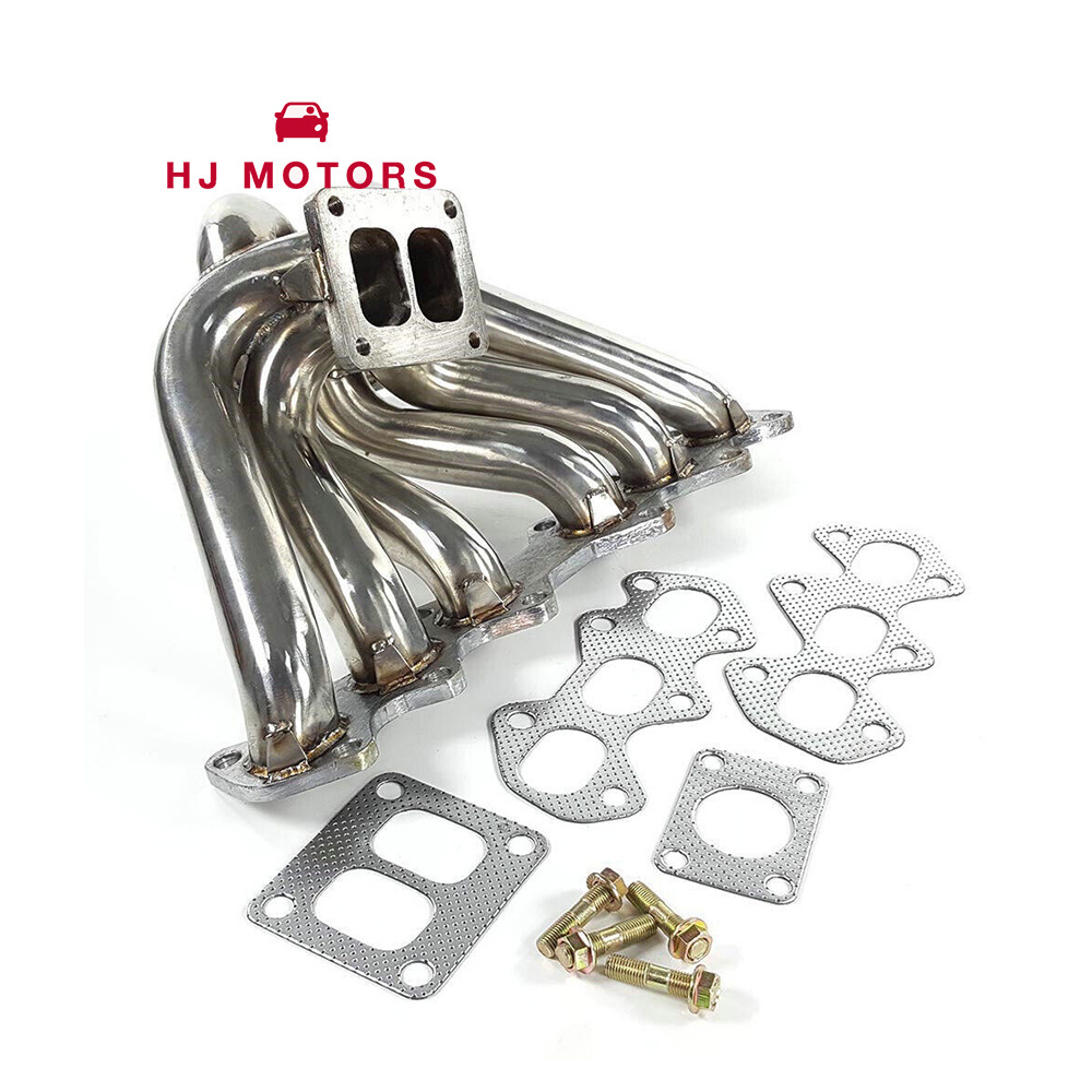 Turbo Exhaust Manifold Headers T-304 2JZ-GTE For Toyota Supra MK4 JZA80 93-98 Lexus IS300 00-04 3.0L 2Jz Exhaust Manifold