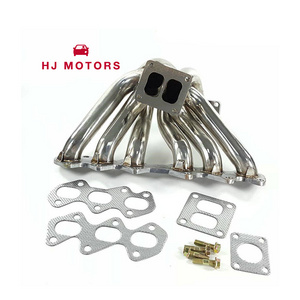 Turbo Exhaust Manifold Headers T-304 2JZ-GTE For Toyota Supra MK4 JZA80 93-98 Lexus IS300 00-04 3.0L 2Jz Exhaust Manifold