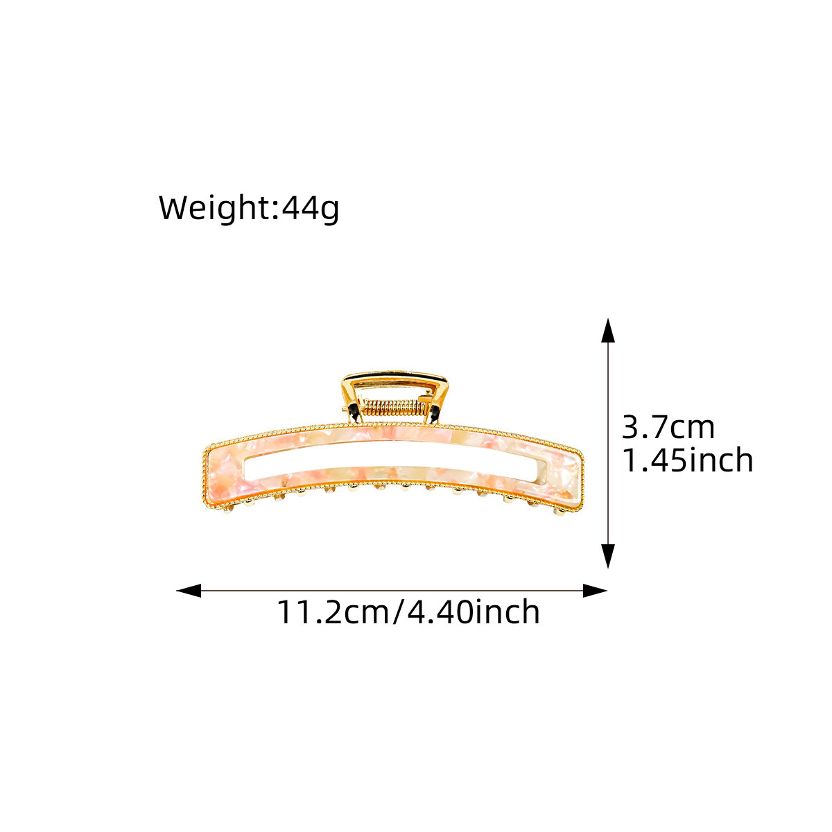 Korean Style Elegant 11CM  Metal Hair Claw Clips Big Size Acetate Jaw Clamp Tortoise Shark Clip Customizable