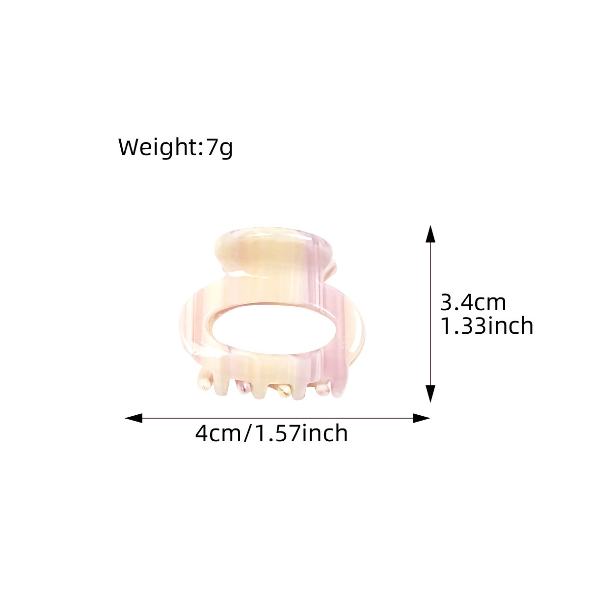 Korean Style 4 CM Oval Hair Claws Women Strap Acetate Hair Claw Clips Mix Colors Hairgrips Clam for Thin Hair