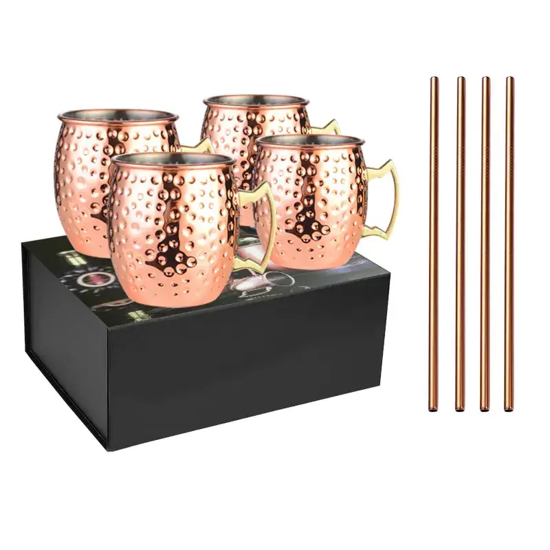 Hot Selling Stainless Steel Moscow Copper Plated Drinking Hammered Cup Coffee Beer Mule Mug