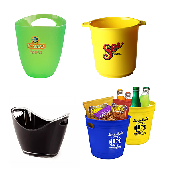 5qt/10qt Round Metal Plastic Tin Bottle Bucket Galvanized Beer ice buckets beverage tubs For Parties