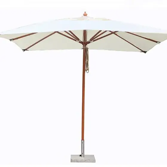 2m 3m Wooden Umbrella Poolside Site Common Areas Beaches Between Sunbeds Umbrella