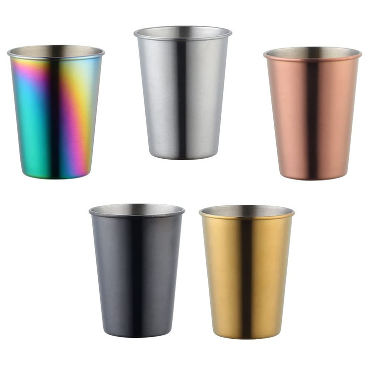 Custom Design Stainless Steel  silver gold 450ml Cups Premium Drinking Glasses Unbreakable Mint Julep Cup for party bar