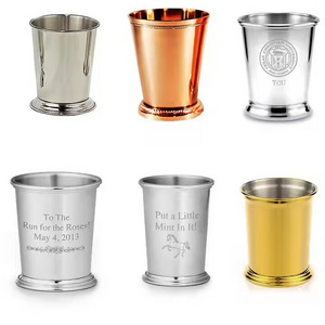 Custom Design Stainless Steel  silver gold 450ml Cups Premium Drinking Glasses Unbreakable Mint Julep Cup for party bar