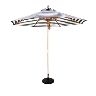 Waterproof Cantilever Garden Beach Patio Sun Canvas Parasol Wooden Outdoor Restaurant Beach Umbrella