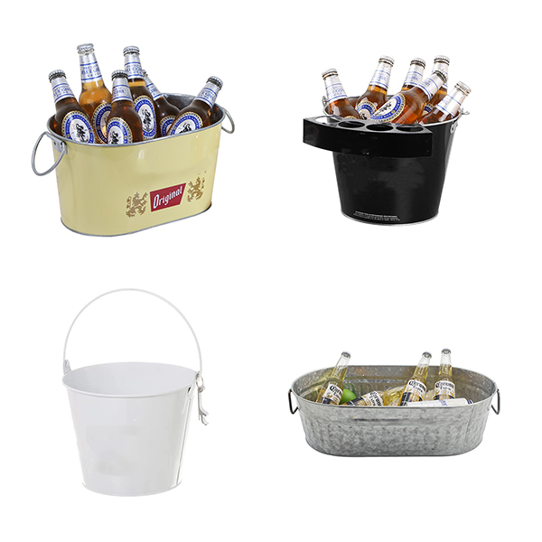 galvanized tin oval 5L 8L 15L golden beer ice bucket ice cooler champagne tub for whiskey vodka tequila