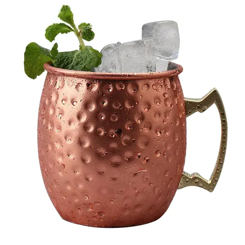 Hot Selling Stainless Steel Moscow Copper Plated Drinking Hammered Cup Coffee Beer Mule Mug