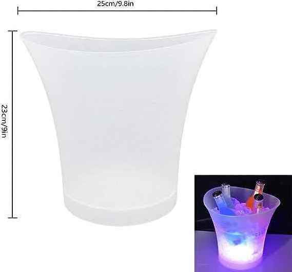 5L Plastic led Ice Bucket Customized Led Illumination Buckets For  Wine Vodka Whiskey Beer Drinks in party