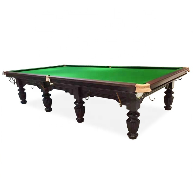 Factory price best 12ft 10ft 9ft snooker pool table with solid wood and slate top material