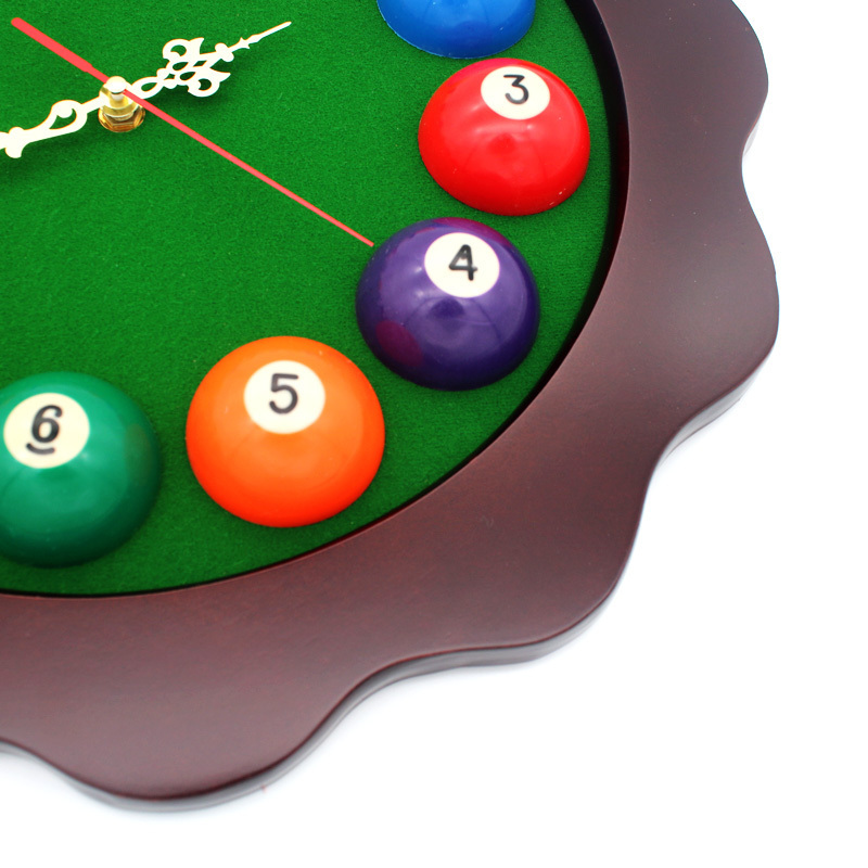 New Plum Billiards Ball Wall Clock For Bedroom