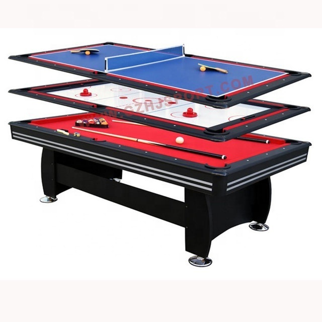 MDF Entertainment Indoor Sports 3 in 1 multi game table, pool table,tennis table and dining top Billiard table