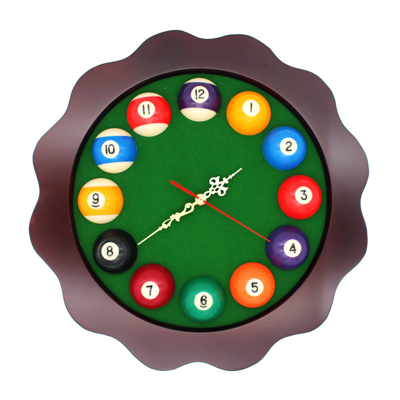 New Plum Billiards Ball Wall Clock For Bedroom