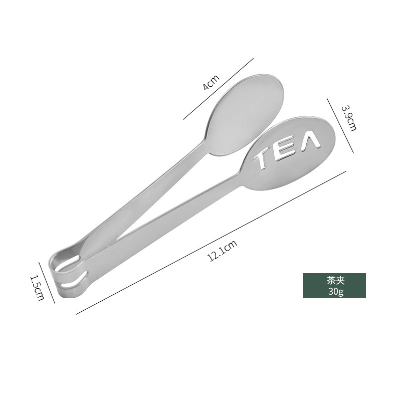 Reusable Stainless Steel Tea Bag Tongs Teabag Squeezer Strainer Holder Grip Metal Spoon Mini Sugar Clip Tea Leaf Strainer