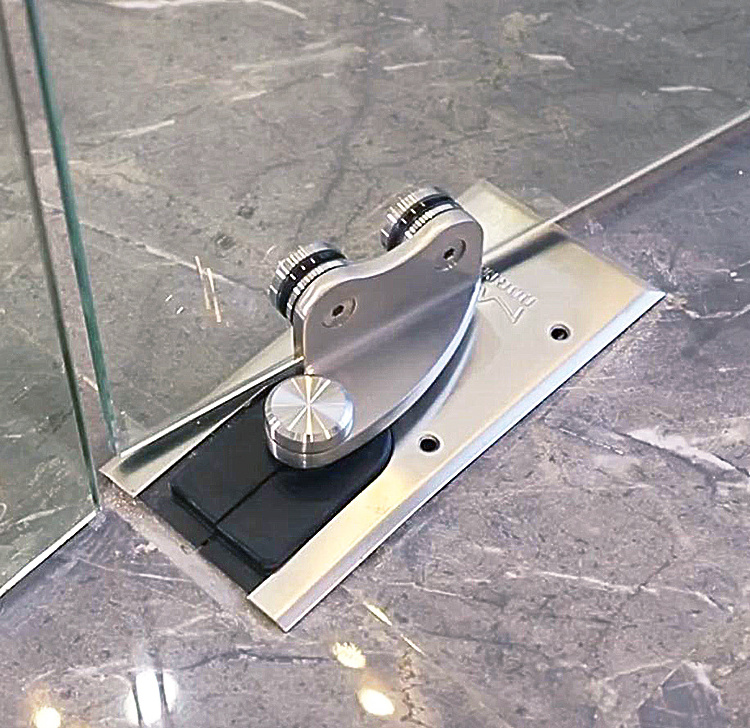 The Hotel Project frameless stainless steel glass swing door pivot hinge