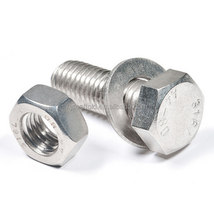 High Quality Stainless Steel 304 316 or Zinc Plated Smooth Surface 9mm Hex Head Bolt