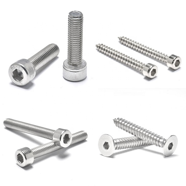 Wholesale SS304 316 Countersunk Flat Button Cheese Torque Head Hex Socket Machine Screw Self Tapping Screw