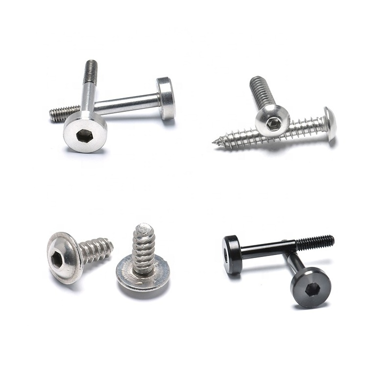 Wholesale SS304 316 Countersunk Flat Button Cheese Torque Head Hex Socket Machine Screw Self Tapping Screw