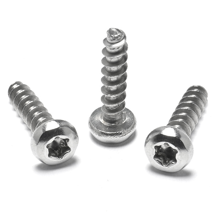 Stainless Steel or Zinc Plated  Pan Torx Head Thread Forming Self Tapping Screw for Plastic