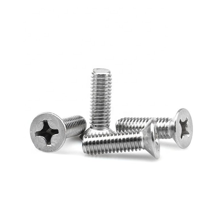 M2-M16 Stainless Steel Phillips Slot Csk Flat Pan Head Machine Screw