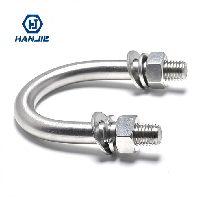 M4 M5 M6 SS 304 316 Stainless Steel High Precision DIN 3570 Pipe Clamp U Bolt