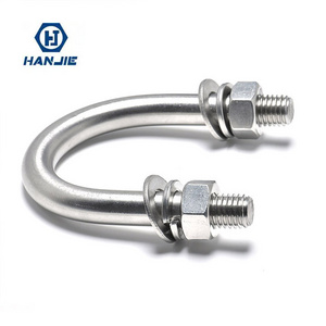 M4 M5 M6 SS 304 316 Stainless Steel High Precision DIN 3570 Pipe Clamp U Bolt